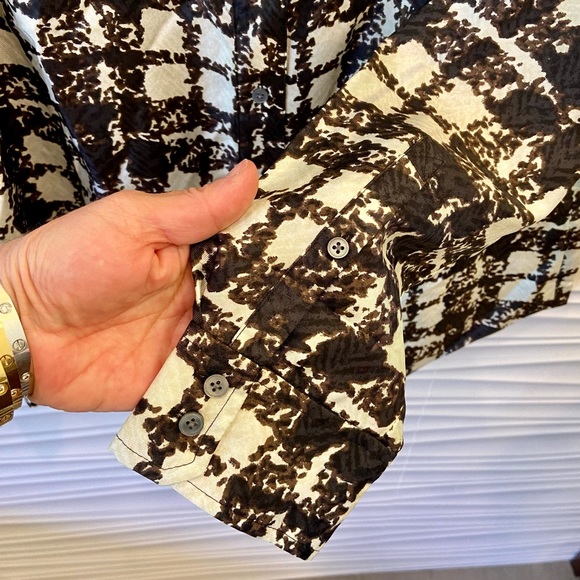 NWT J. Crew Collection silk twill ruffle-collar top in plaid - Picture 13 of 15